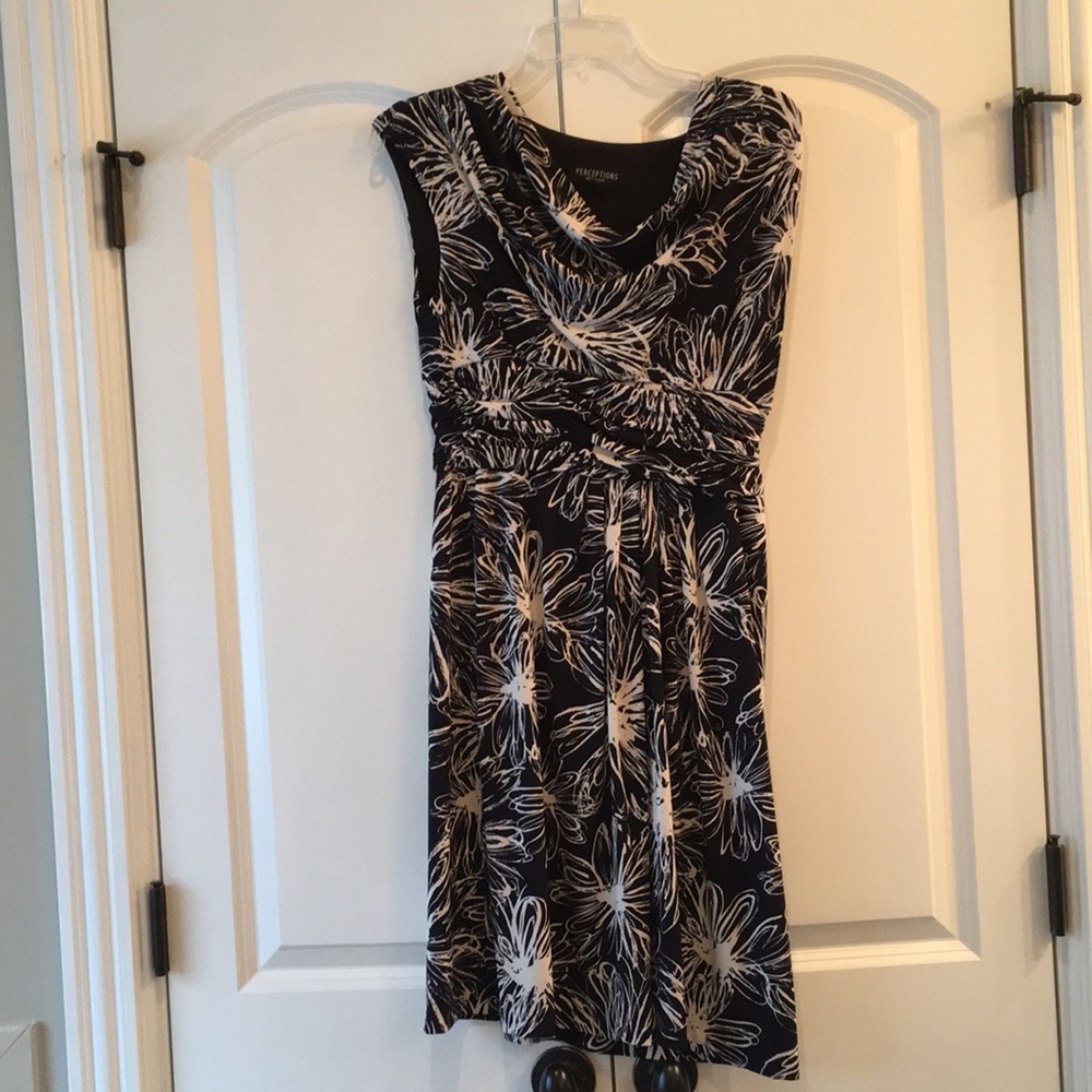 Perceptions New York Navy,white / cream dress 6
